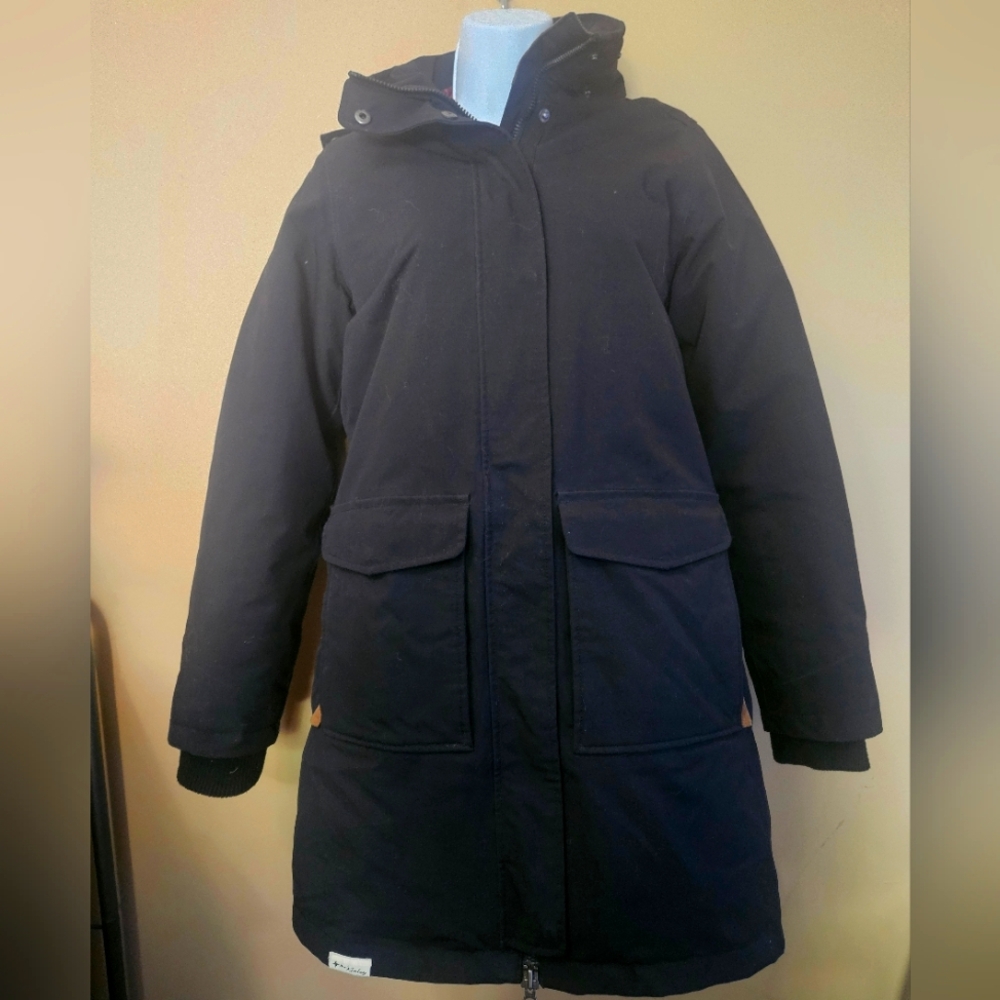 McKinley Aquamax Women's Size XS Hooded Parka Coat In Black Down Filling